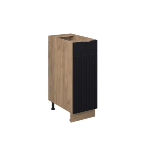 Apotekerskab Fame-Line Sort stribet 30 cm uden bordplade Vicco