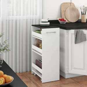 Rollcontainer Rivo Weiß/Anthrazit 30 x 84.8 cm livinity®