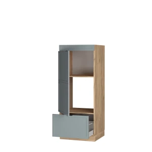 Mikrowellenschrank Fame-Line Hellblau-grau 60 cm livinity®