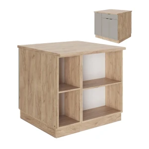 Kuchynský ostrovček Fame-Line GreyBeige 90 cm so zásuvkou, bez pracovnej dosky Vicco
