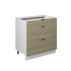 Køkkenskab Fame-Line Panel i eg 80 cm med 3 skuffer, uden bordplade Vicco