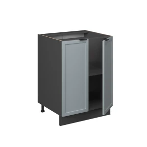 Küchenunterschrank Fame-Line Hellblau-grau 60 cm ohne Arbeitsplatte livinity®