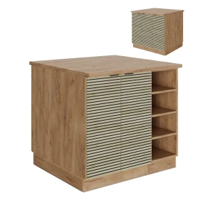 Køkkenø Fame-Line Panel i eg 90 cm uden bordplade Vicco