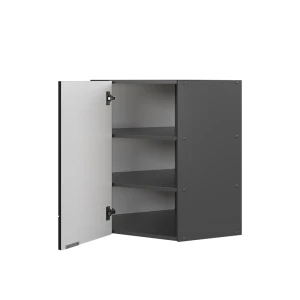 Eckhängeschrank Fame-Line Schwarz gestreift 57 cm livinity®