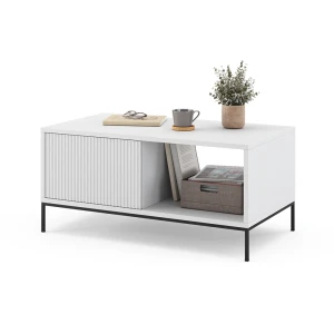 Sofabord Eliza Hvid 90 x 50 cm med en skuffe Vicco