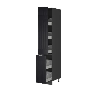 Apothekerschrank Fame-Line Schwarz gestreift 30 cm livinity®