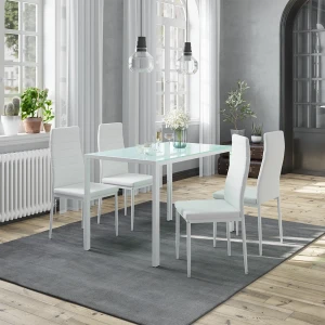 Esszimmerstuhl Grand Weiß 42.5 x 48 cm 4er Set livinity®