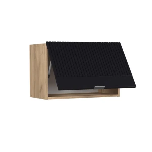 Hängeschrank Fame-Line Schwarz gestreift 60 cm Flach livinity®