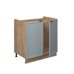 Spülenunterschrank Fame-Line Hellblau-grau 80 cm ohne Arbeitsplatte livinity®