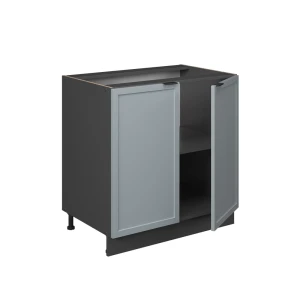 Wastafelonderkast Fame-Line Licht blauw-grijs 80 cm met legplank, WB Eik Vicco