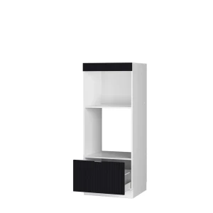 Mikrowellenschrank Fame-Line Schwarz gestreift 60 cm offen livinity®