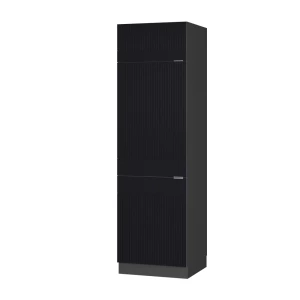 Køleskabsindbygningsskab Fame-Line Sort stribet 60 cm Vicco