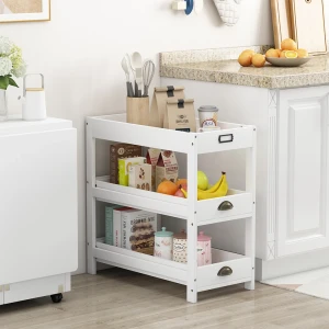 Aufbewahrungsregal Legum Weiß 33 x 66 cm mit 3 Ablagen livinity®