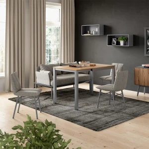 Esstisch Granny Eiche/Grau 80-120 x 70 cm ausziehbar livinity®