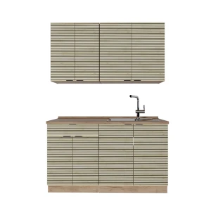 Enskilt kök Fame-Line Ekpanel/Goldkraft ek 140 cm , AP Marble Vicco