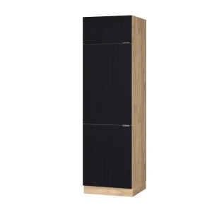 Køleskabsindbygningsskab Fame-Line Sort stribet 60 cm Vicco