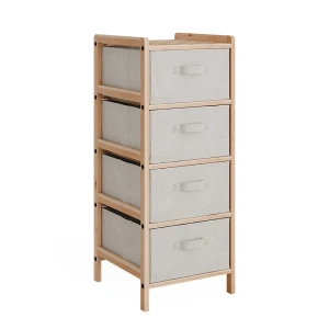 Badeværelsesskab Bruno Beige 34.5 x 86 cm med 4 stofskuffer Vicco