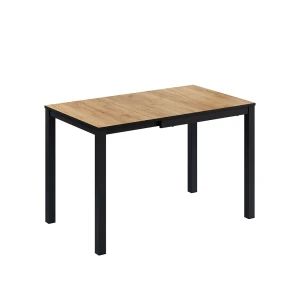 Mesa de comedor Granny Roble/antracita 120 x 70 cm Extensible Vicco