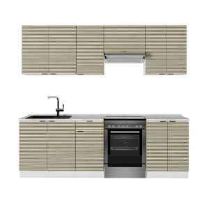 Aneks kuchenny Fame-Line Panel dębowy/biały 240 cm , BP Marmur Vicco