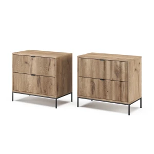 Sengebord Eliza Viking Eg Sæt med 2 stk. Vicco