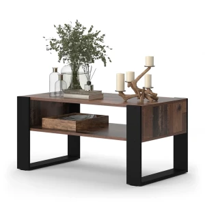 Sofabord Olli Antik træ 92 x 52.4 cm med hylde Vicco