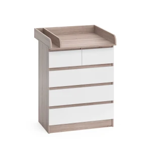 Commode à langer Emma Sonoma/blanc 80x110.2cm avec 5 tiroirs Vicco