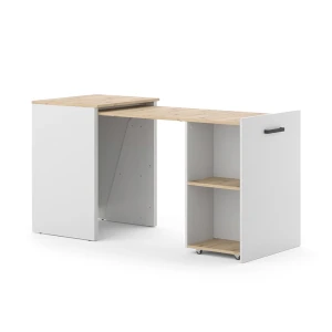 table à manger Adam Greige/Artisan 60x50.4cm extensible Vicco