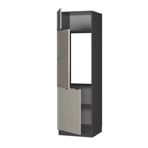 Kühlumbauschrank Fame-Line GrauBeige 60 cm livinity®