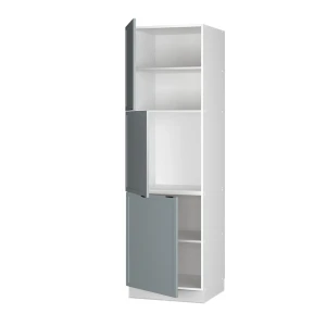 Herdumbauschrank Fame-Line Hellblau-grau 60 cm livinity®