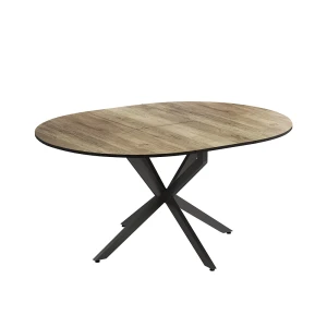Ruokapöytä Loyd Musta/Maalaismainen tammi 120x76.5 cm laajennettavissa Vicco