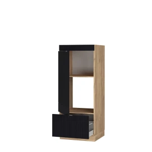 Mikrowellenschrank Fame-Line Schwarz gestreift 60 cm livinity®