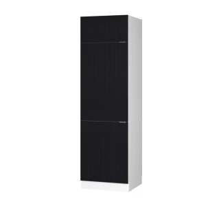 Køleskabsindbygningsskab Fame-Line Sort stribet 60 cm Vicco