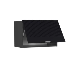 Hängeschrank Fame-Line Schwarz gestreift 60 cm Flach livinity®