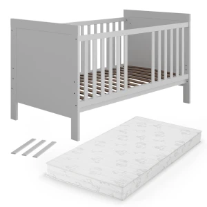 Barneseng Ajaton Hvid 144.4 x 83 cm med madras Vitalispa