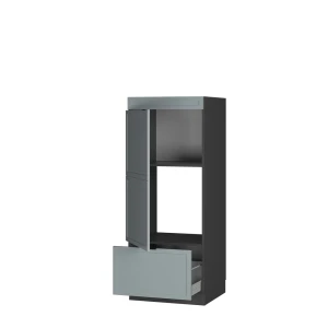 Mikrowellenschrank Fame-Line Hellblau-grau 60 cm livinity®