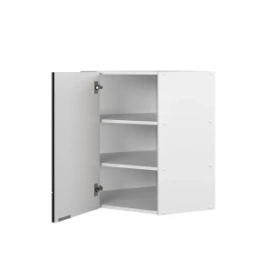 Eckhängeschrank Fame-Line Schwarz gestreift 57 cm livinity®
