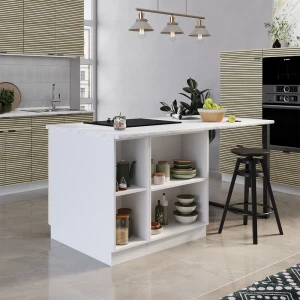 Kücheninsel Fame-Line Eiche Paneel 90 cm mit Schublade, ohne Arbeitsplatte livinity®