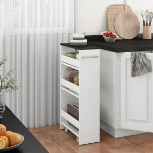 Rollcontainer Rivo Weiß/Anthrazit 20 x 84.4 cm livinity®