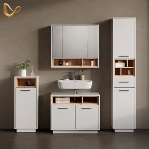 Badmöbel-Set Temo Weiß 4 Teile livinity®