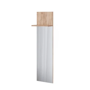 Vægknagerække Siri Gold power oak 36 x 135 cm med spejl Vicco