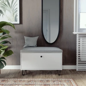 Sitzbank Siri Weiß 80 x 46 cm livinity®