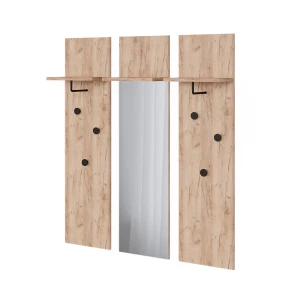 Vægmonteret garderobe  Siri Gold power oak Sæt med 3 vægknagerækker Vicco