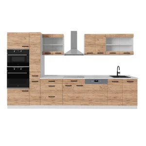 Moduł kuchenny R-Line Gold power dąb/biały 350 cm BP Marmur Vicco