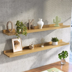 Wandregal Linus Naturholz 90 x 4 cm 2er Set livinity®