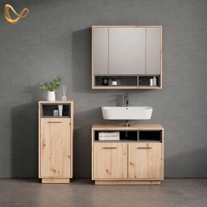 Badmöbel-Set Temo Artisan-Eiche 3 Teile livinity®