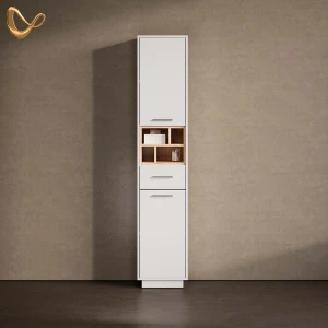 Badschrank Temo Weiß 38 x 190 cm livinity®
