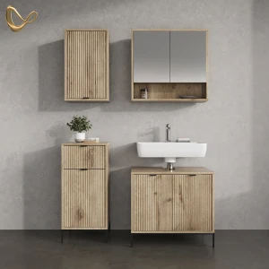 Badmöbel-Set ATERNO Viking Oak 4 Teile livinity®