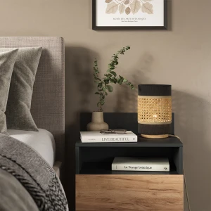 Tischlampe Morten Schwarz 17.5 x 26.5 cm livinity®