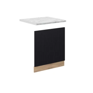 Frontplade Fame-Line Sort stribet 60 cm , BP Marmor Vicco