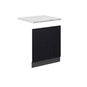 Frontplade Fame-Line Sort stribet 60 cm , BP Marmor Vicco